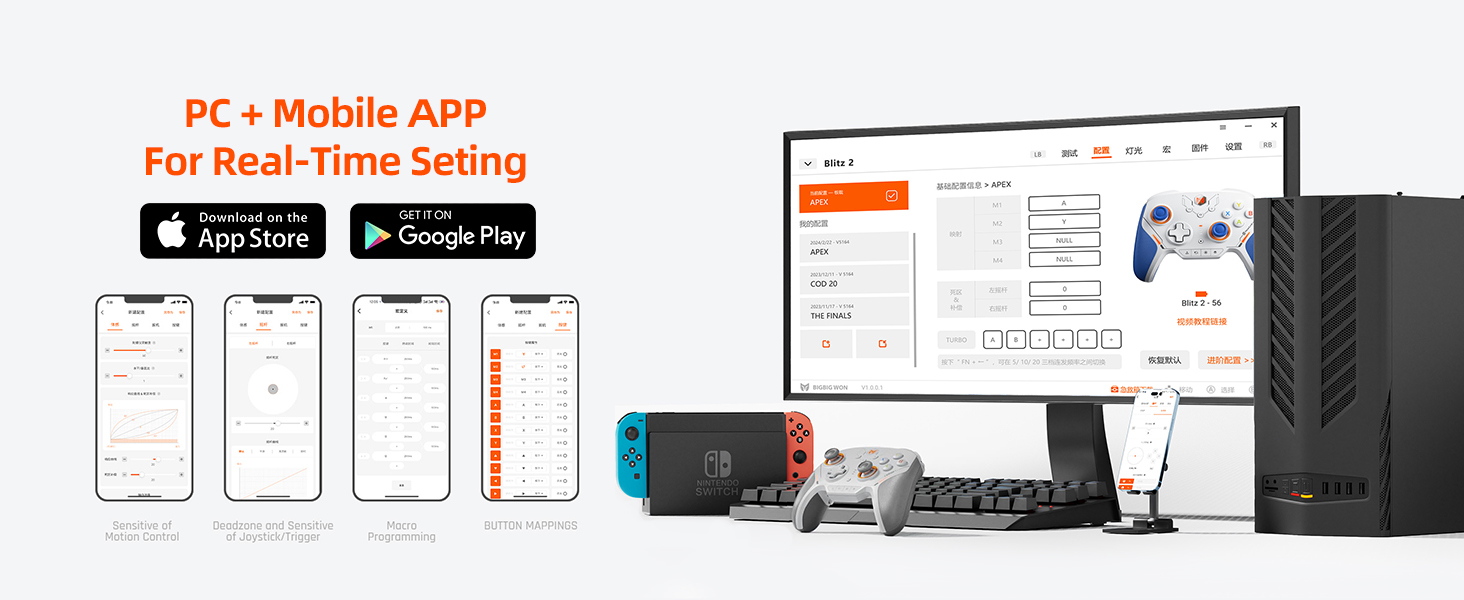 BIGBIG WON BLITZ 2 TMR Wireless Gaming Controller-Vistaroot