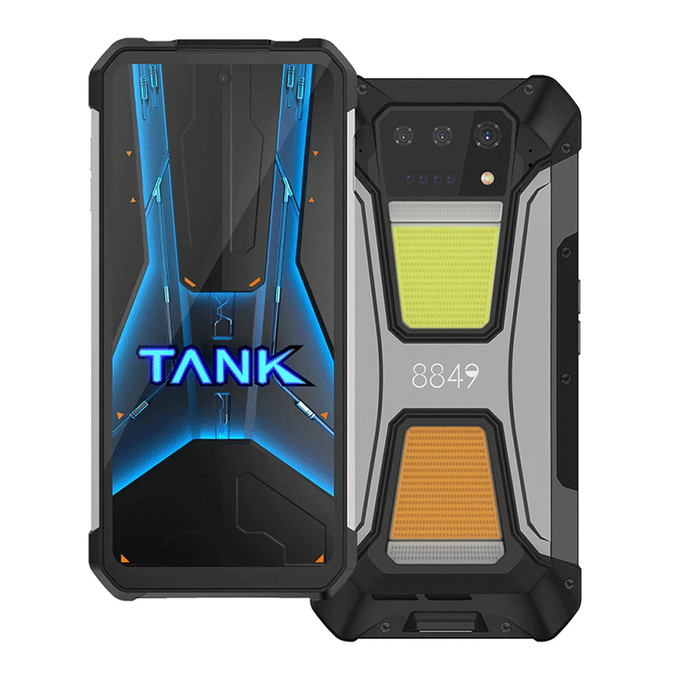 Tank 2 pro rugged phone with 23800mah battery and dlp projector for outdoor adventures