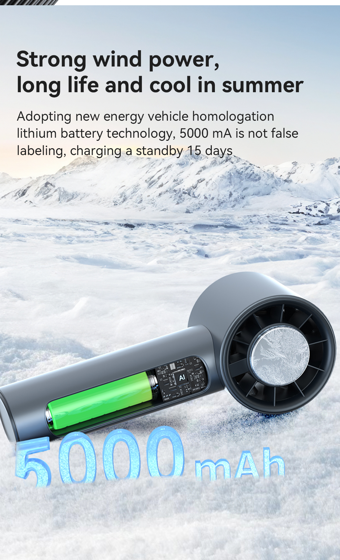 F02 Portable Turbo Fan with Ice Cooling-Vistaroot