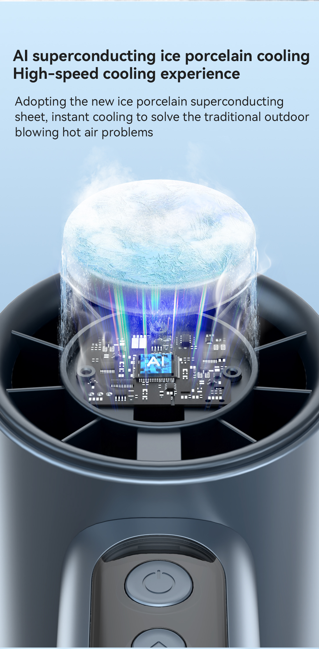 F02 Portable Turbo Fan with Ice Cooling-Vistaroot