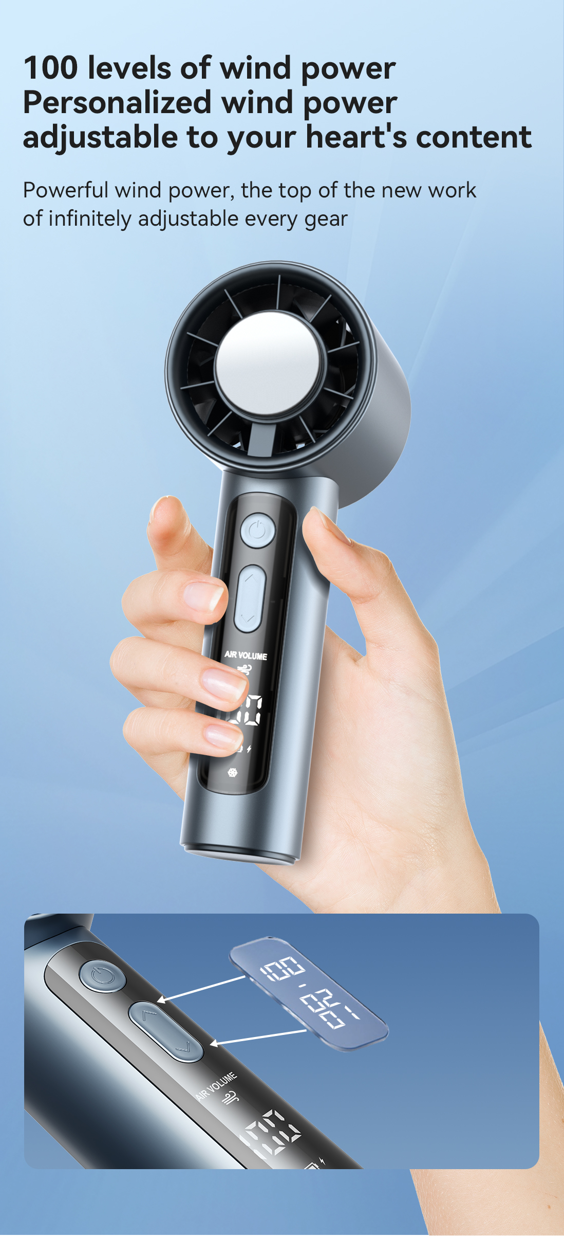 F02 Portable Turbo Fan with Ice Cooling-Vistaroot