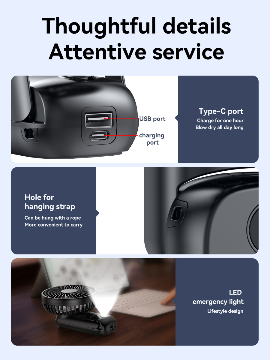 F18MAX Portable Handheld Fan – 6000mAh Battery-Vistaroot