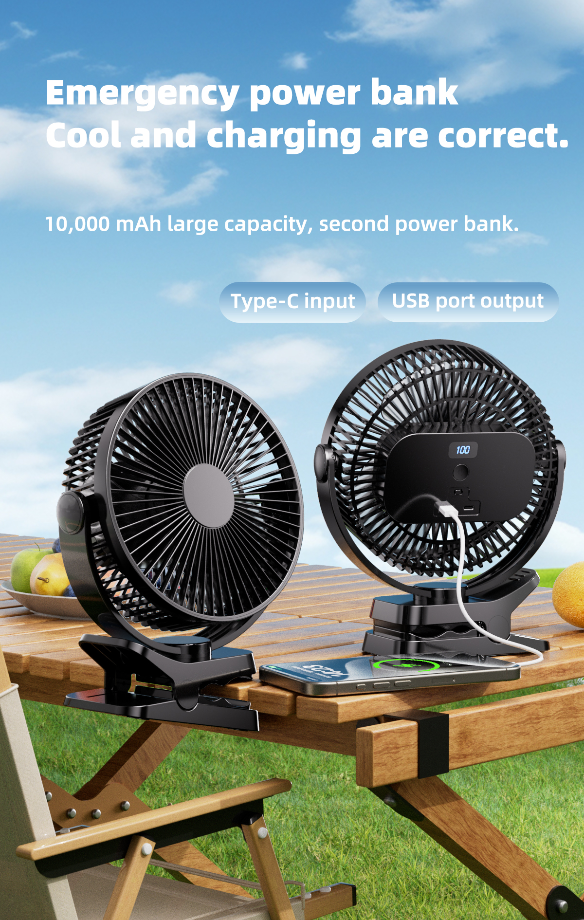 Wall Hanging & Clip Desk Fan-Vistaroot