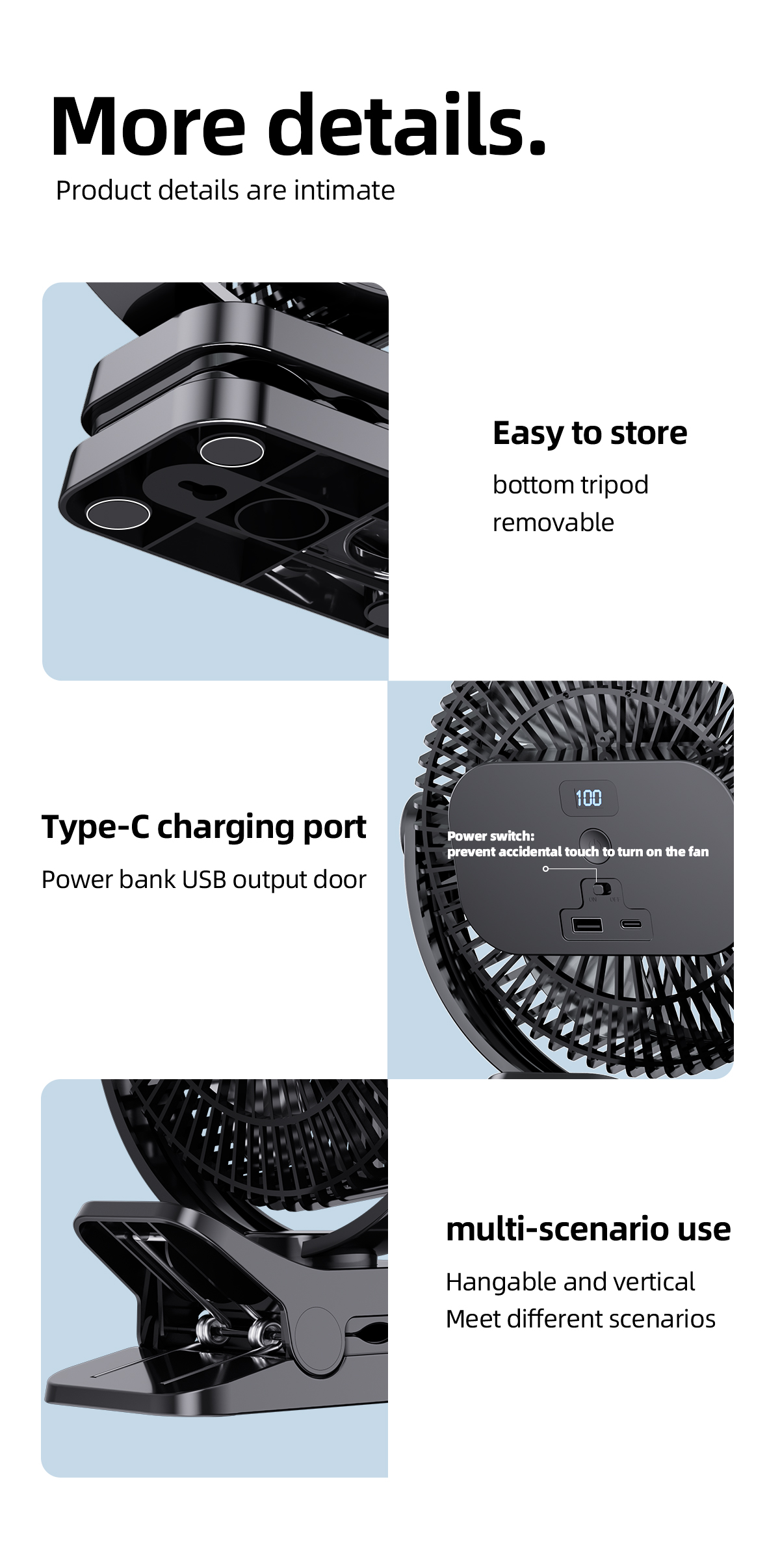 Wall Hanging & Clip Desk Fan-Vistaroot