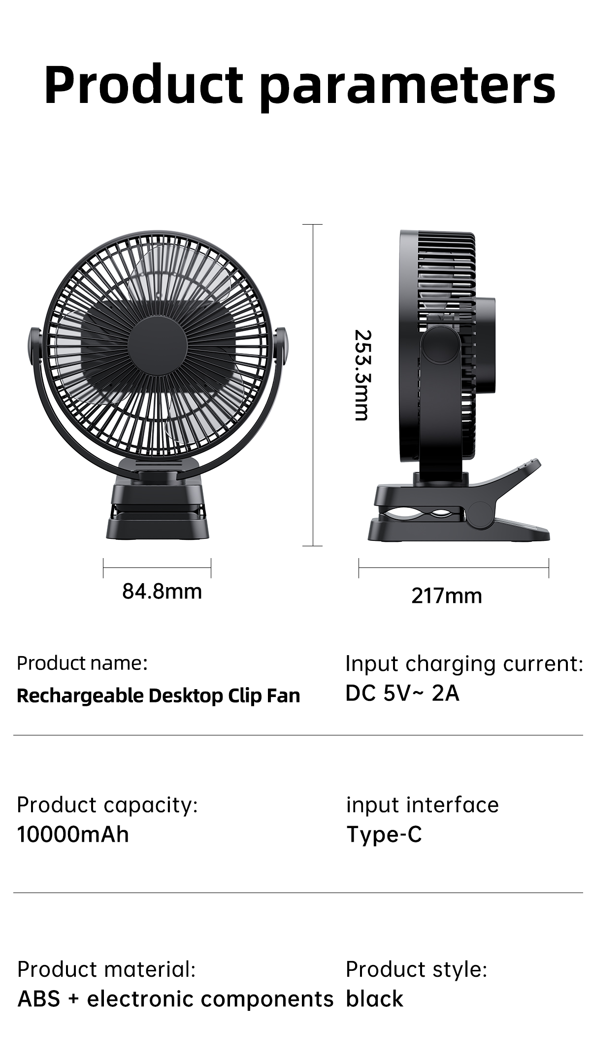 Wall Hanging & Clip Desk Fan-Vistaroot Wall Hanging & Clip Desk Fan-Vistaroot