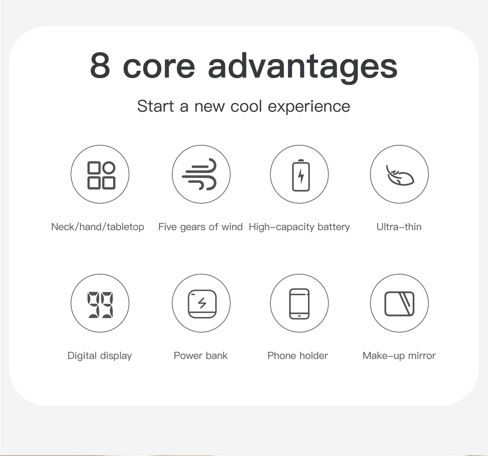 F28 2500mAh Foldable Mini Fan-Vistaroot