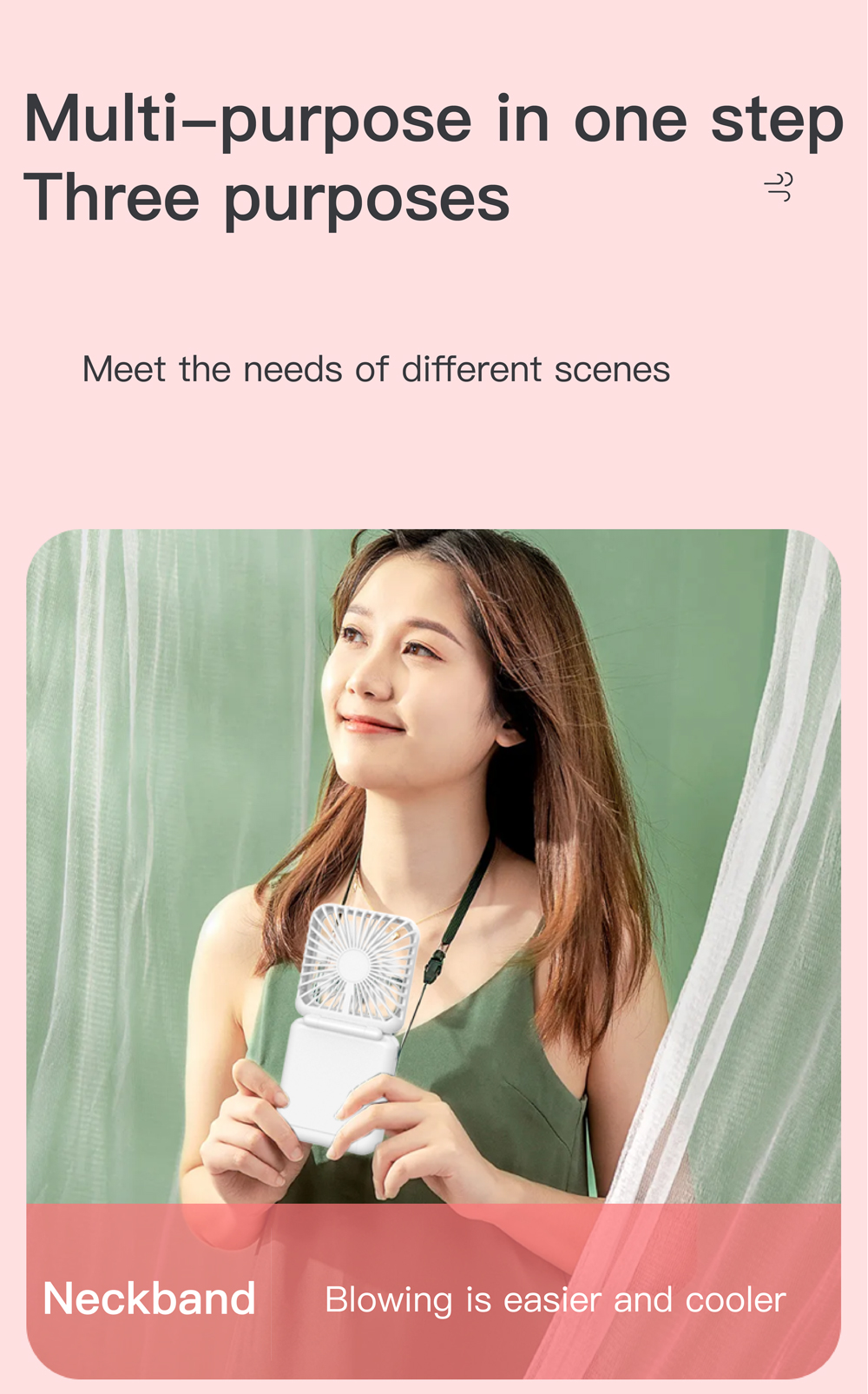 F28 2500mAh Foldable Mini Fan-Vistaroot