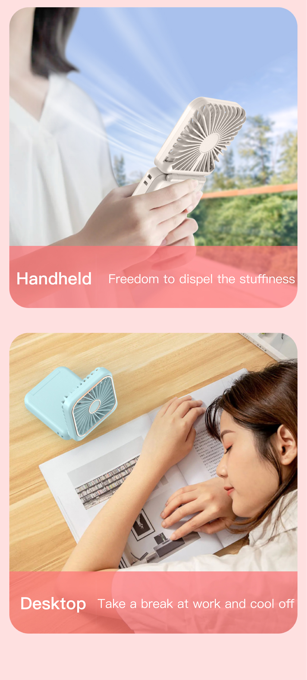 F28 2500mAh Foldable Mini Fan-Vistaroot