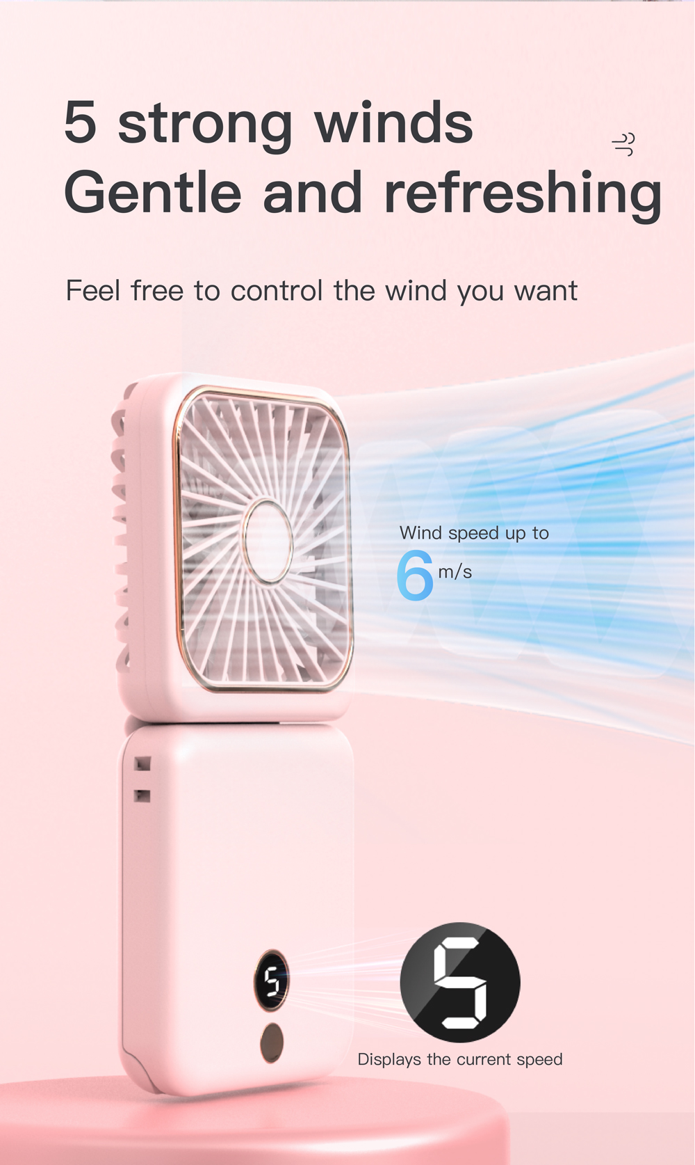 F28 2500mAh Foldable Mini Fan-Vistaroot