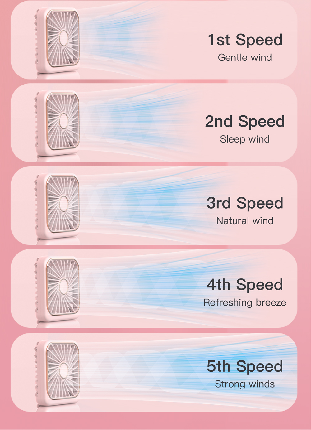 F28 2500mAh Foldable Mini Fan-Vistaroot