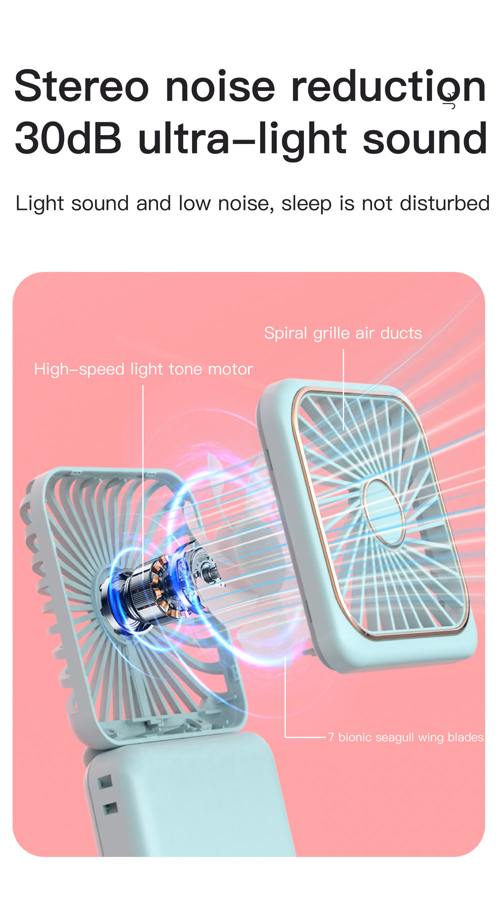 F28 2500mAh Foldable Mini Fan-Vistaroot