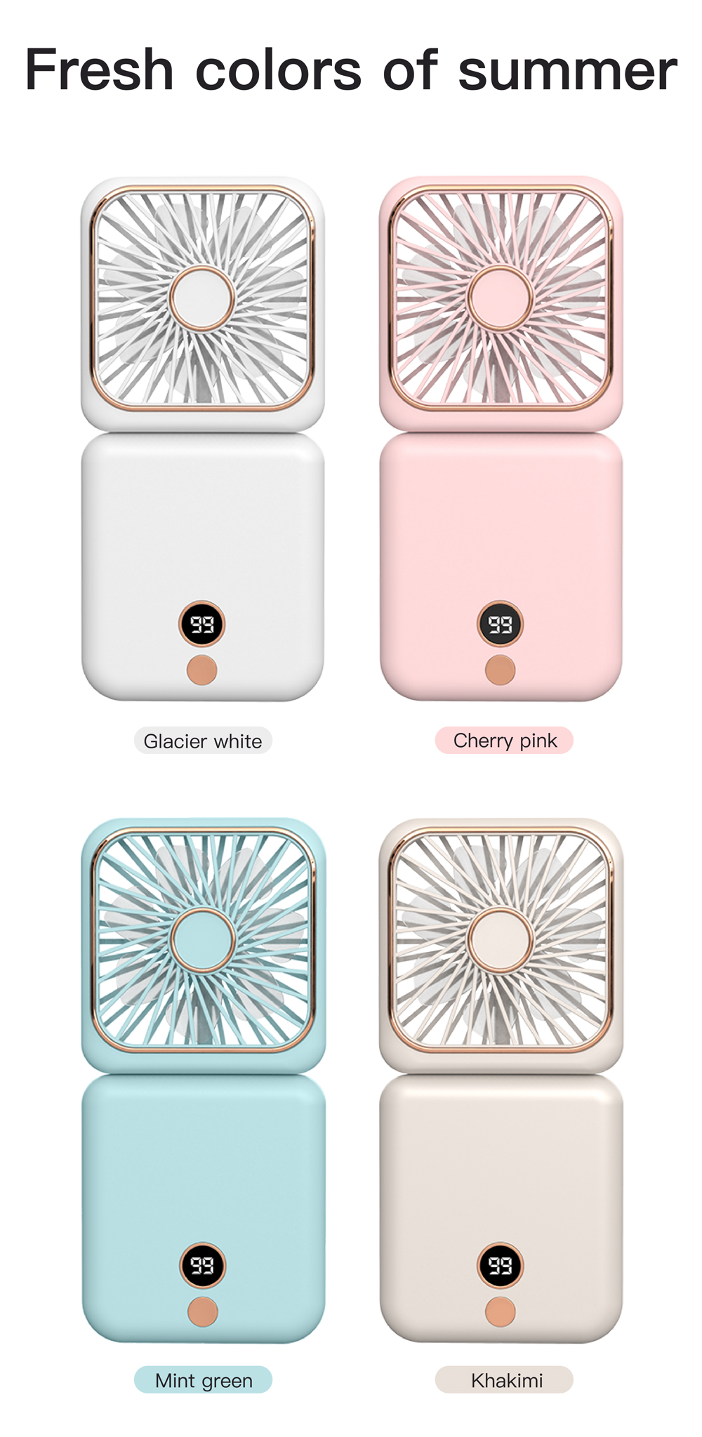 F28 2500mAh Foldable Mini Fan-Vistaroot