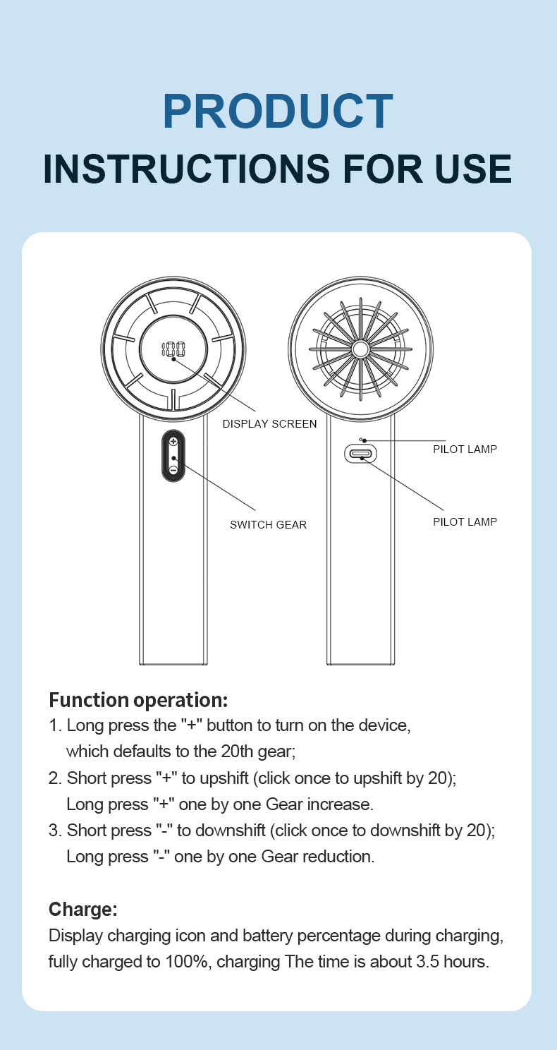 100 Speed Mini Handheld Fan F32-Vistaroot 100 Speed Mini Handheld Fan F32-Vistaroot