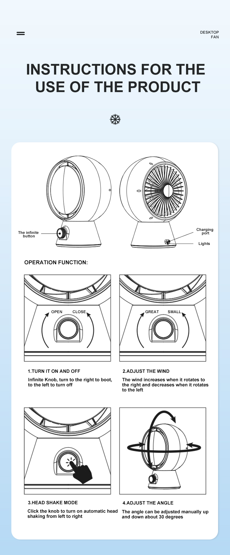 F35 Rotatable Table Fan-Vistaroot