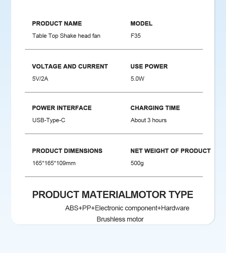 F35 Rotatable Table Fan-Vistaroot