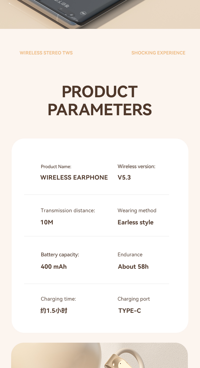 M62 WTS Clip Earphone-Vistaroot