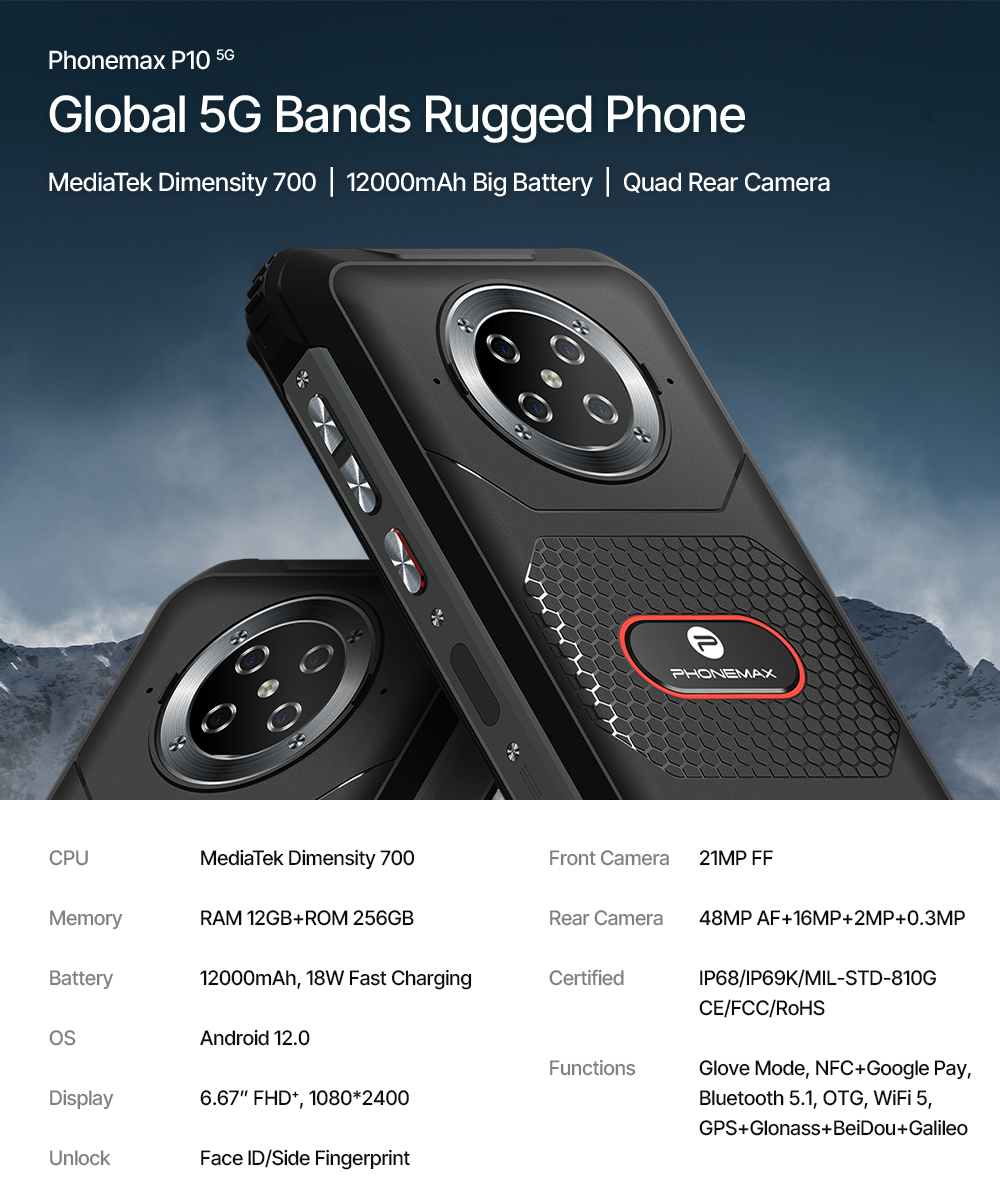 Phonemax P10 Rugged Phone-Vistaroot Phonemax P10 Rugged Phone-Vistaroot