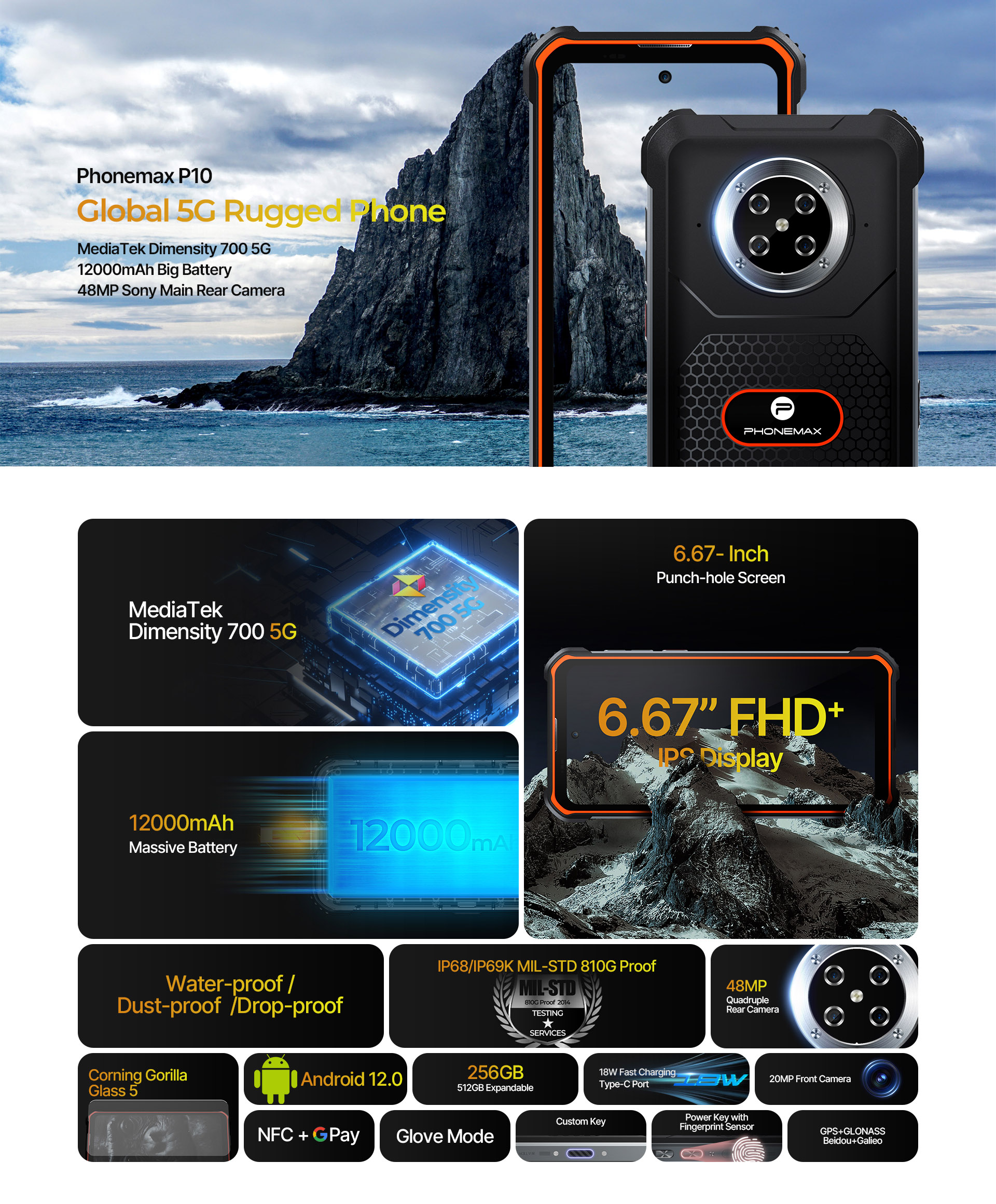 Phonemax P10 Rugged Phone-Vistaroot Phonemax P10 Rugged Phone-Vistaroot