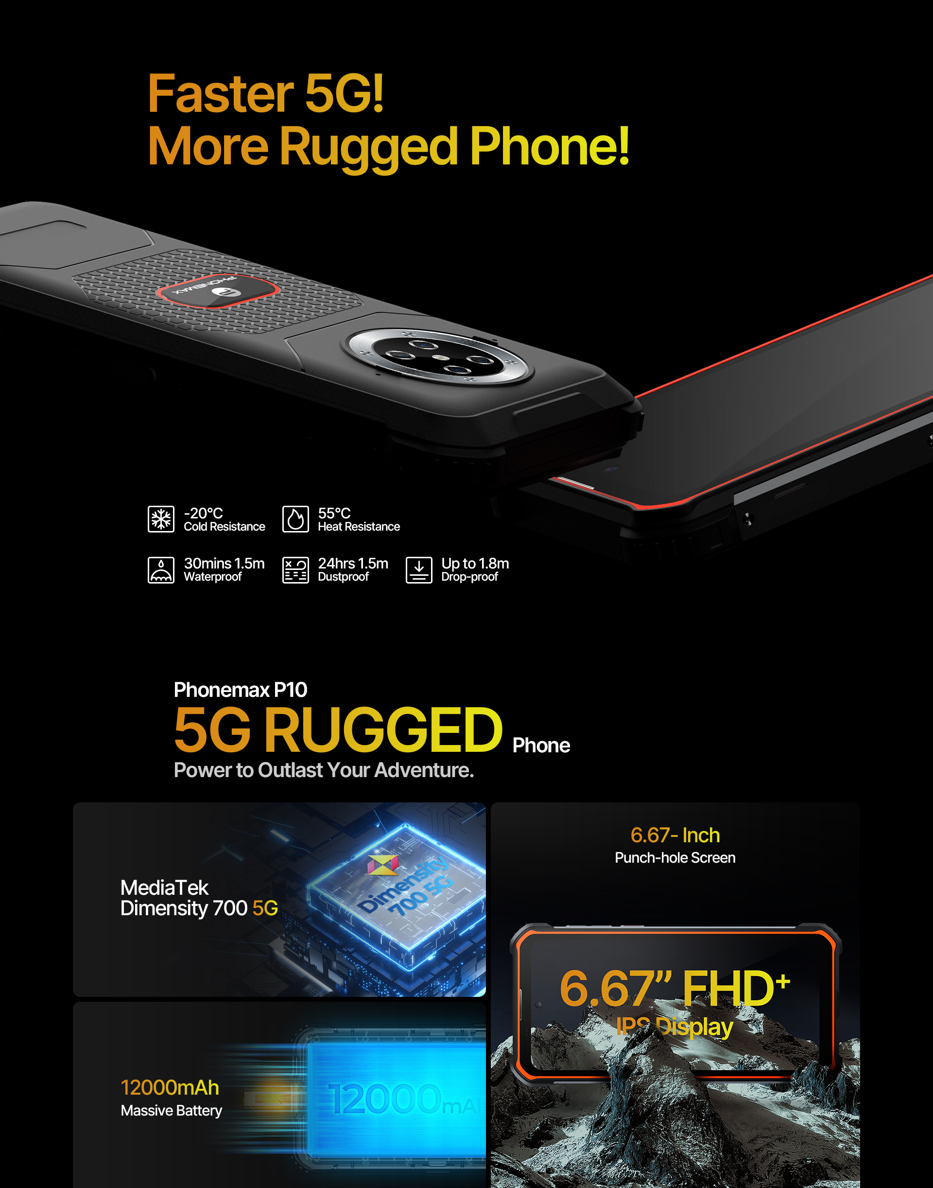 Phonemax P10 Rugged Phone-Vistaroot Phonemax P10 Rugged Phone-Vistaroot