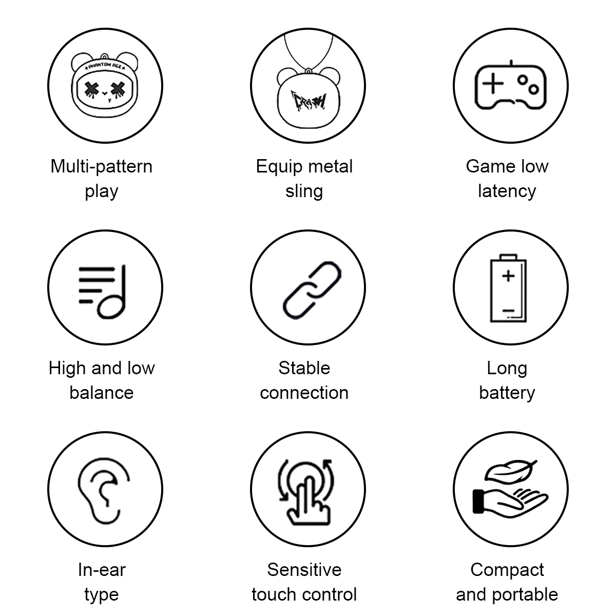 Yellow Bear Face Changer Earbud Bluetooth-Vistaroot