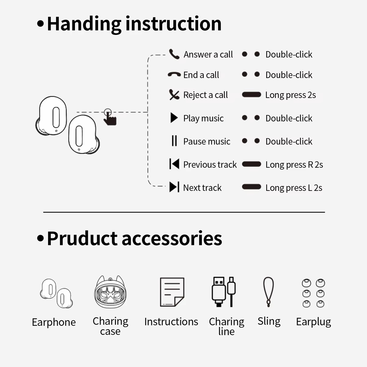 Changeale Emoji face Earbud-Vistaroot