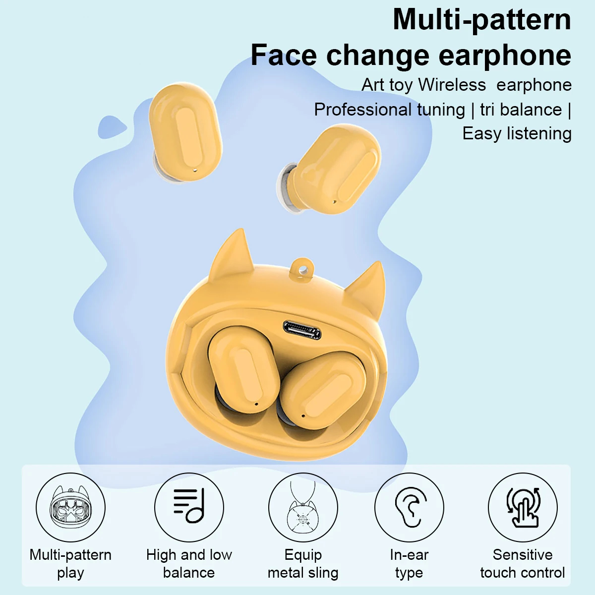 Changeale Emoji face Earbud-Vistaroot