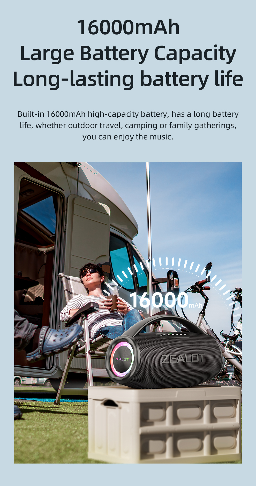 ZEALOT-S97 80W Bluetooth Powerful Wireless Speaker-Vistaroot