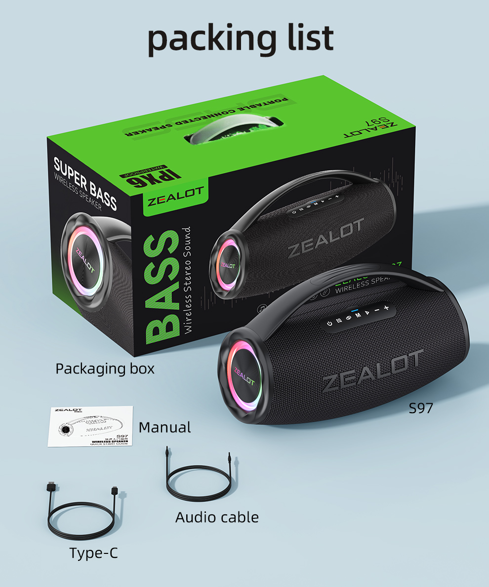 ZEALOT-S97 80W Bluetooth Powerful Wireless Speaker-Vistaroot ZEALOT-S97 80W Bluetooth Powerful Wireless Speaker-Vistaroot