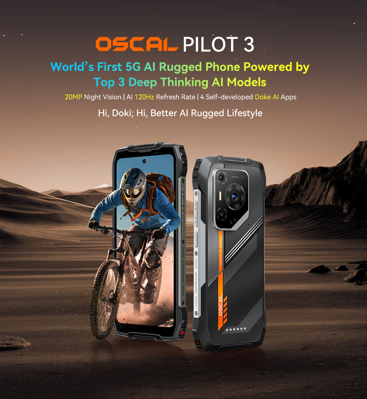 OSCAL PILOT 3 5G AI Rugged Smartphone 12/256GB-Vistaroot