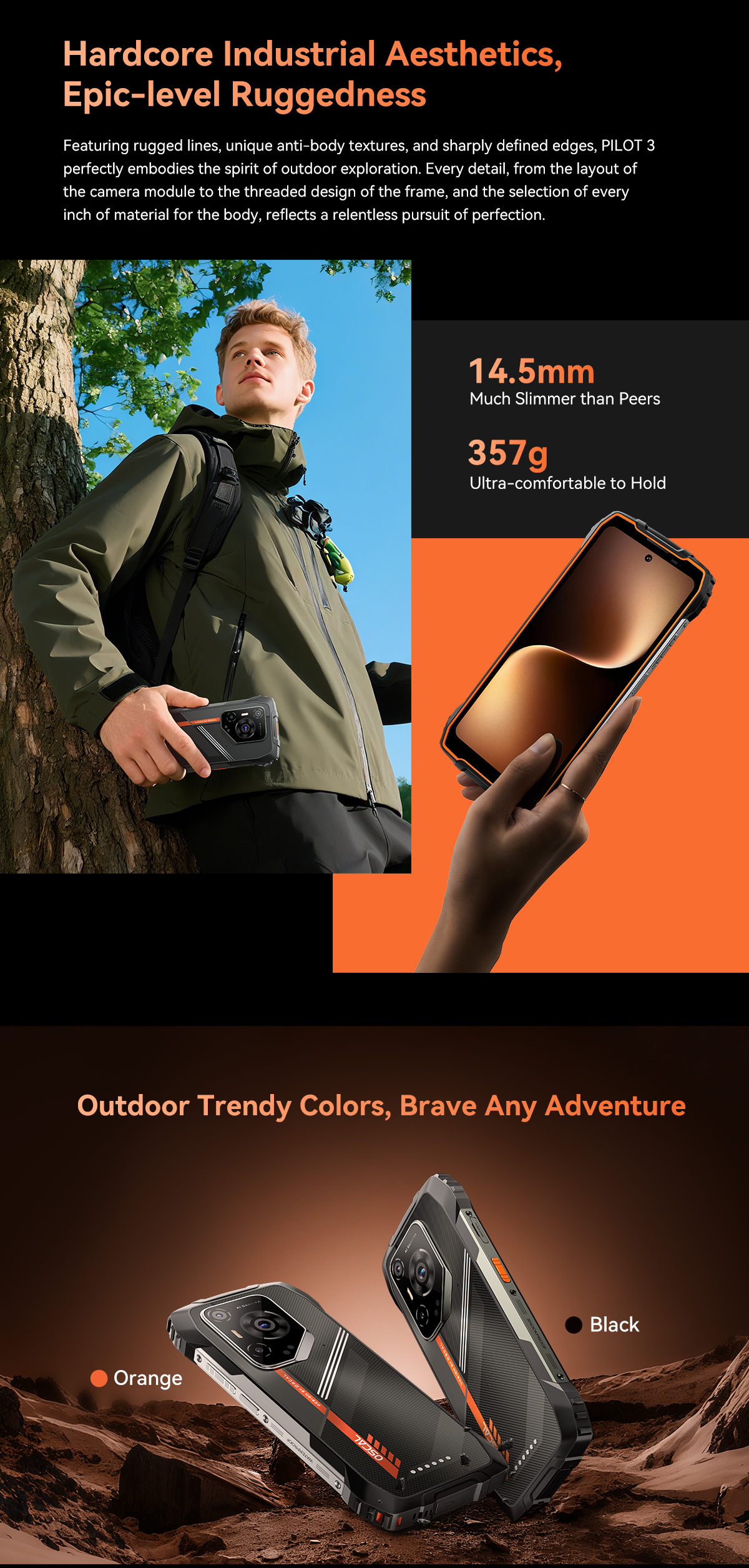 OSCAL PILOT 3 5G AI Rugged Smartphone 12/256GB-Vistaroot