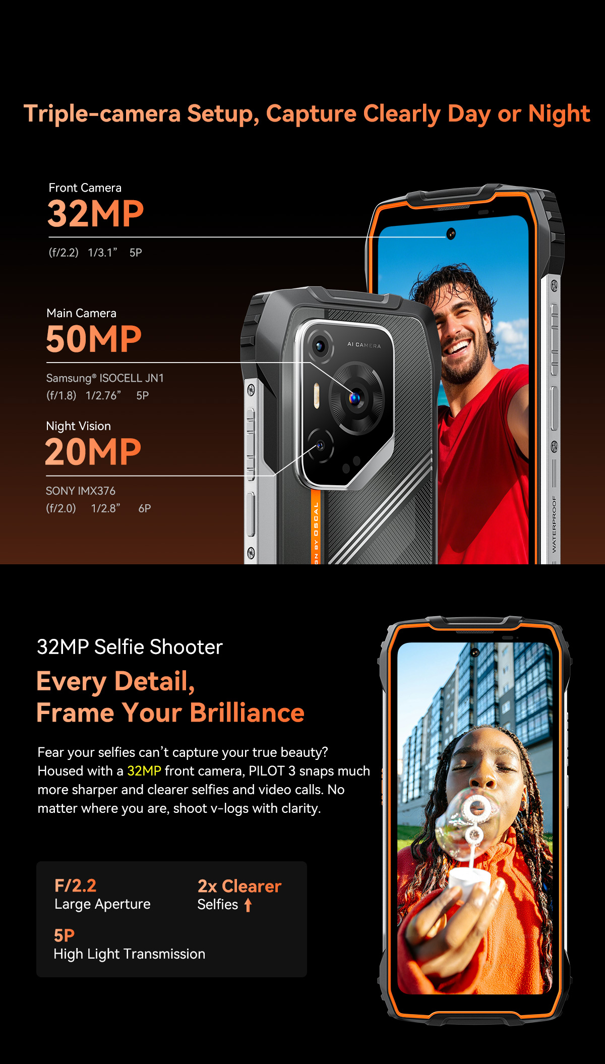 OSCAL PILOT 3 5G AI Rugged Smartphone 12/256GB-Vistaroot