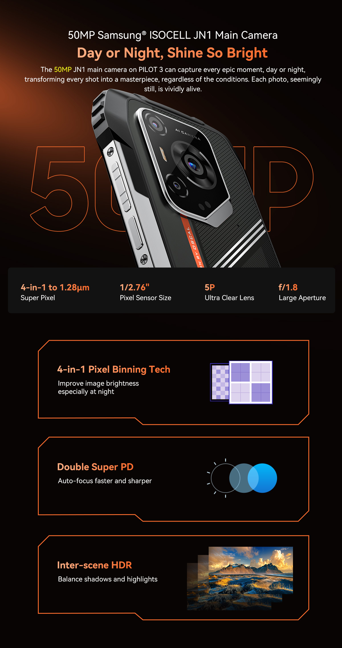 OSCAL PILOT 3 5G AI Rugged Smartphone 12/256GB-Vistaroot